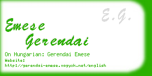 emese gerendai business card